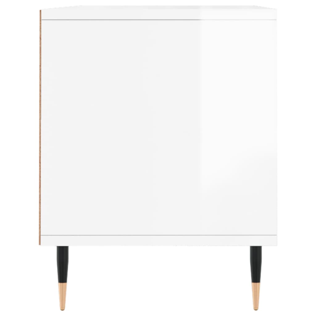 TV Cabinet High Gloss White 100x34,5x44,5 cm Engineered Wood