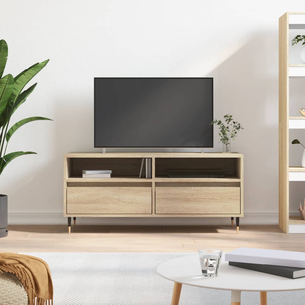 TV Cabinet Sonoma Oak 100x34.5x44.5 cm Engineered Wood
