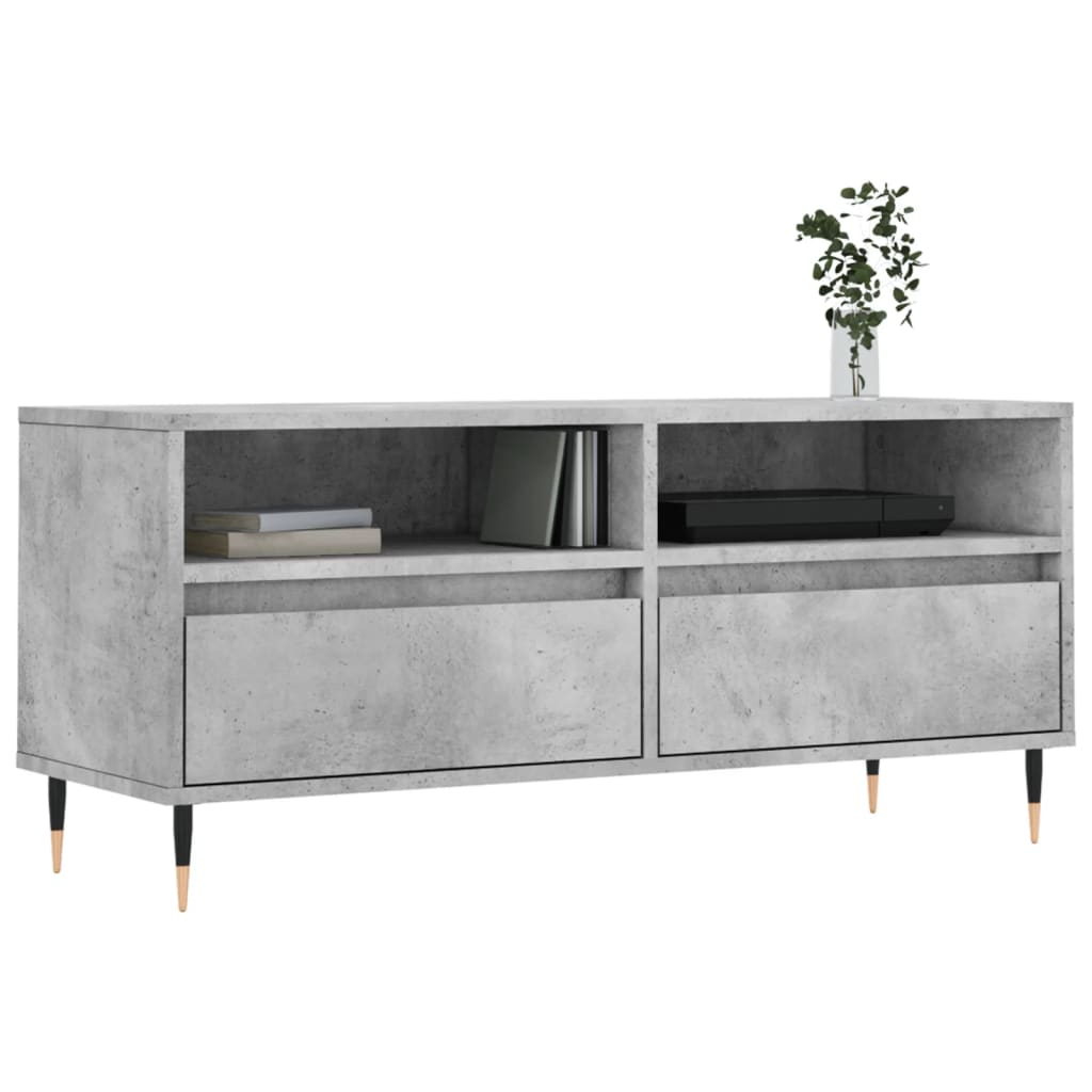 TV Cabinet Concrete Grey 100x34,5x44,5 cm Engineered Wood