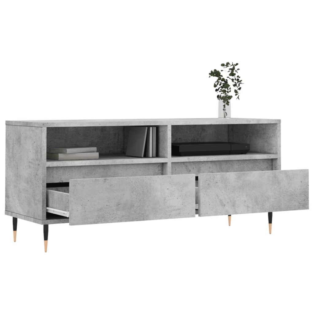 TV Cabinet Concrete Grey 100x34,5x44,5 cm Engineered Wood