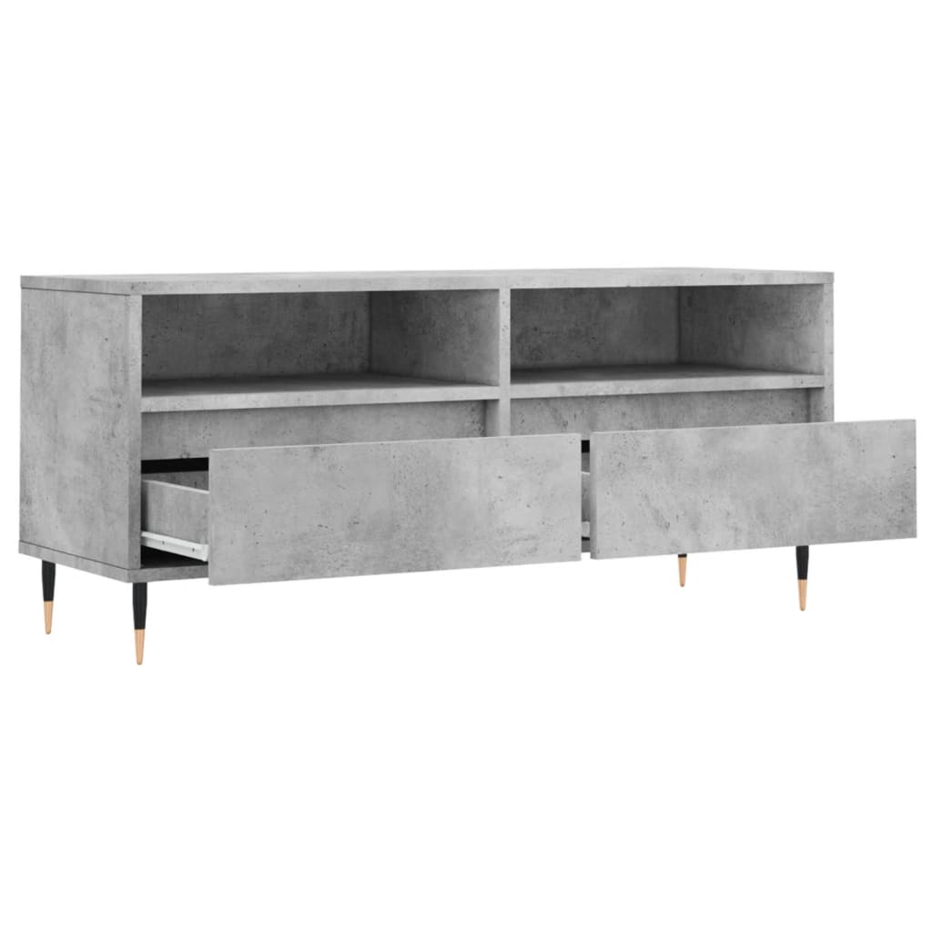 TV Cabinet Concrete Grey 100x34,5x44,5 cm Engineered Wood
