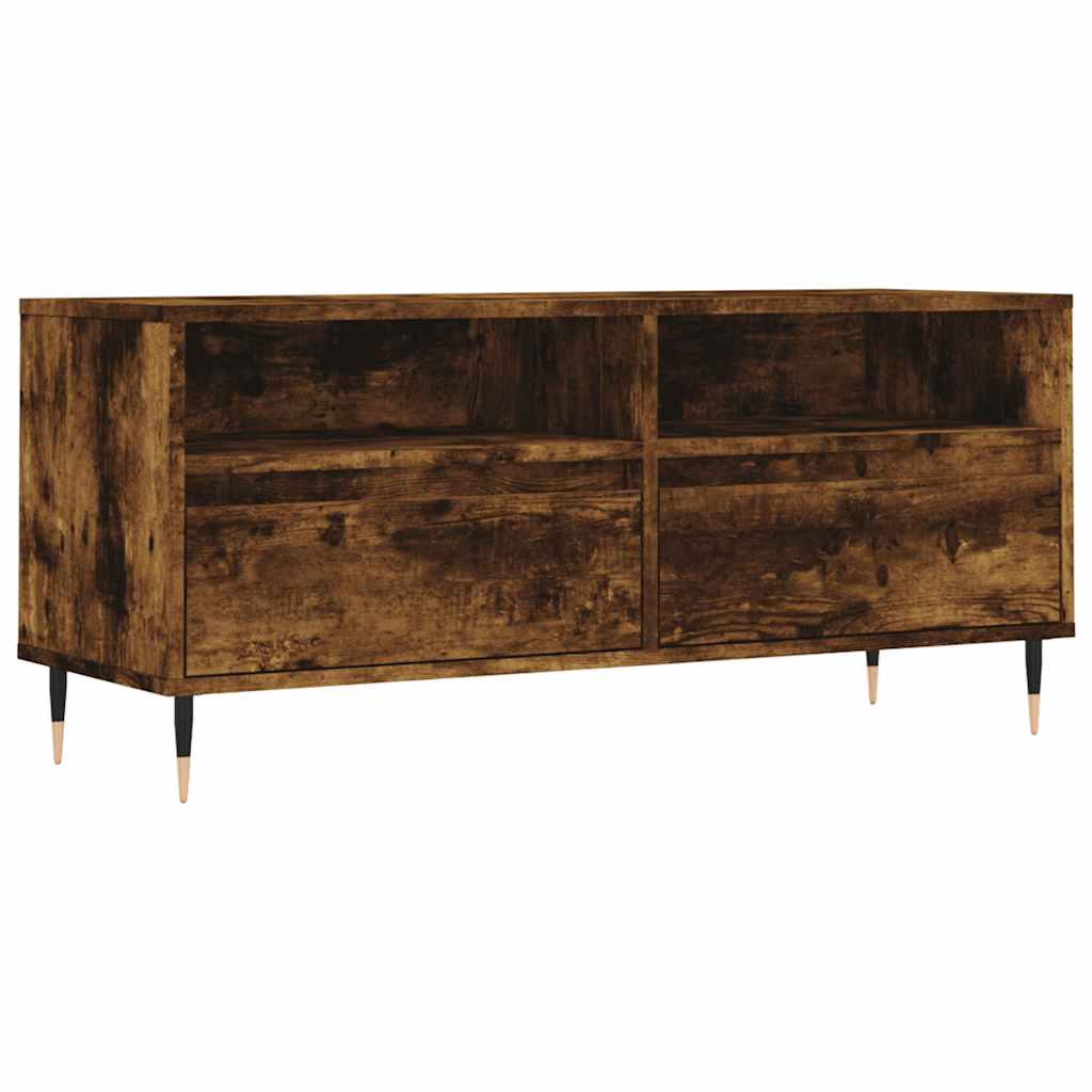 TV Cabinet Smoked Oak 100x34,5x44,5 cm Engineered Wood