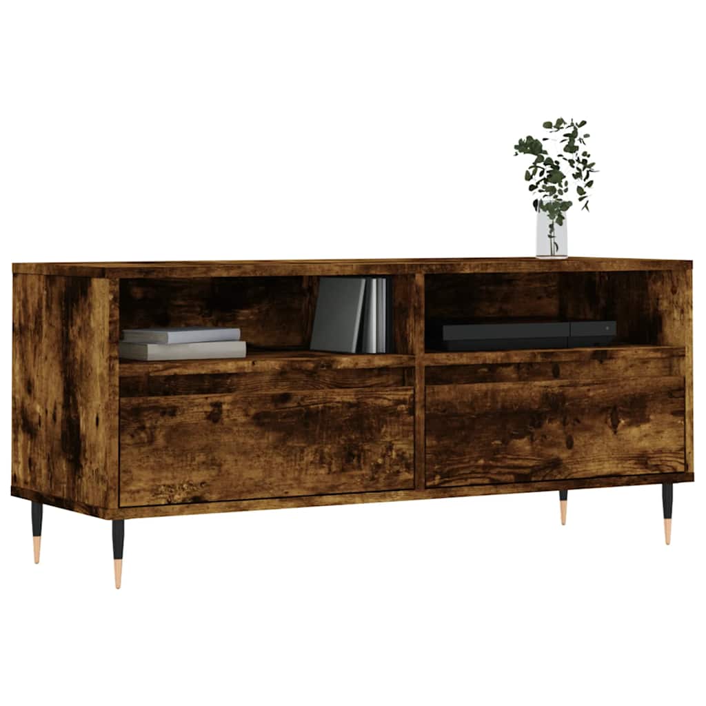 TV Cabinet Smoked Oak 100x34,5x44,5 cm Engineered Wood