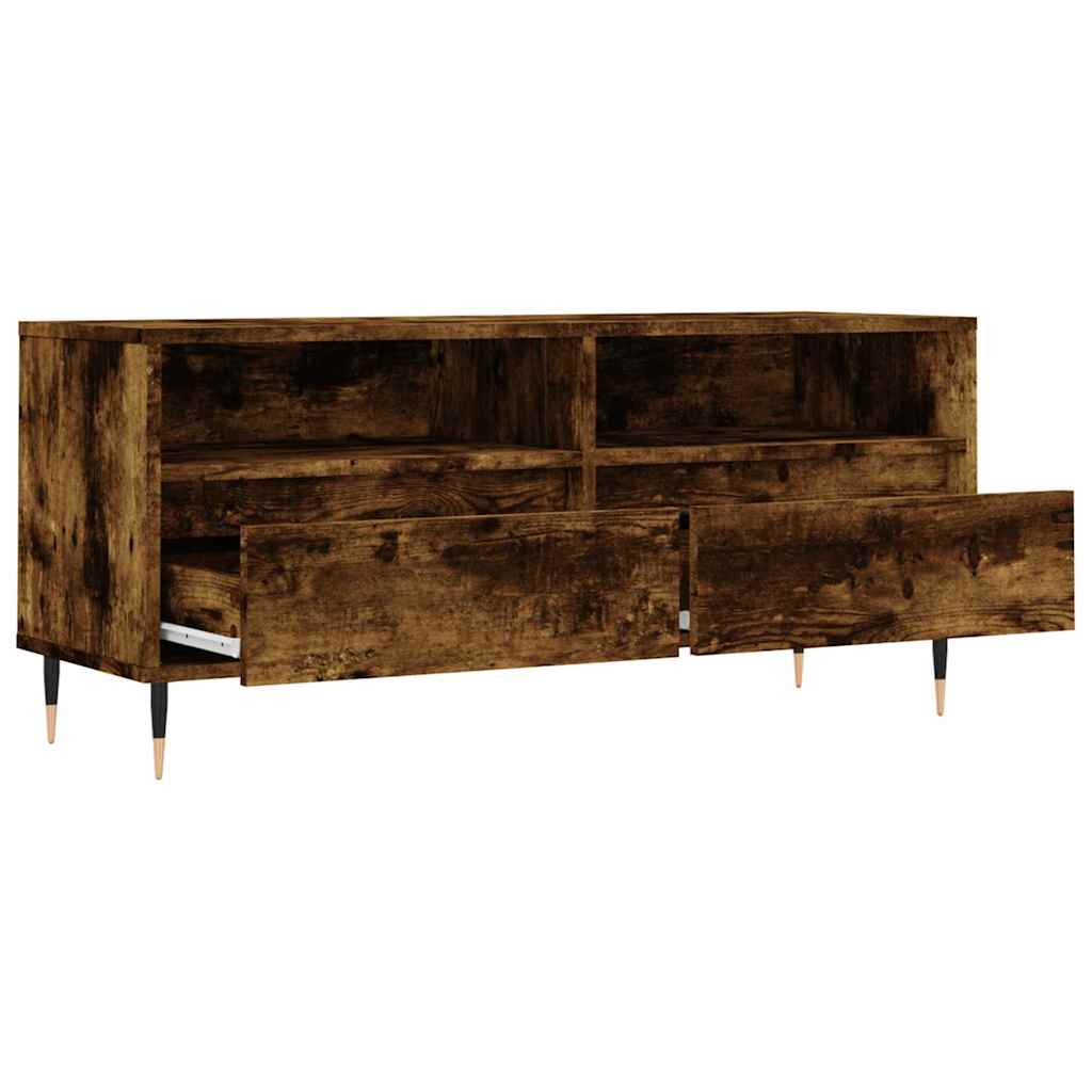 TV Cabinet Smoked Oak 100x34,5x44,5 cm Engineered Wood