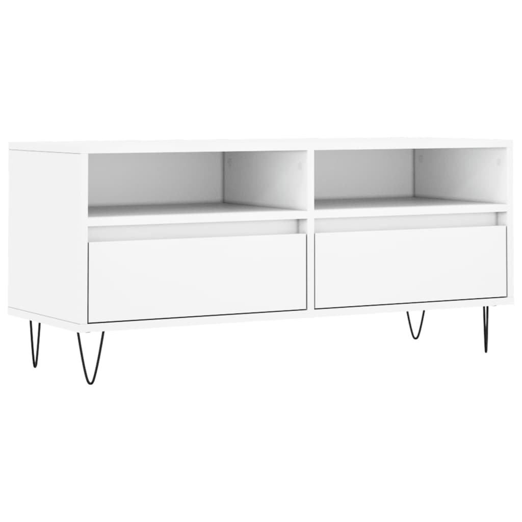 TV Cabinet White 100x34,5x44,5 cm Engineered Wood