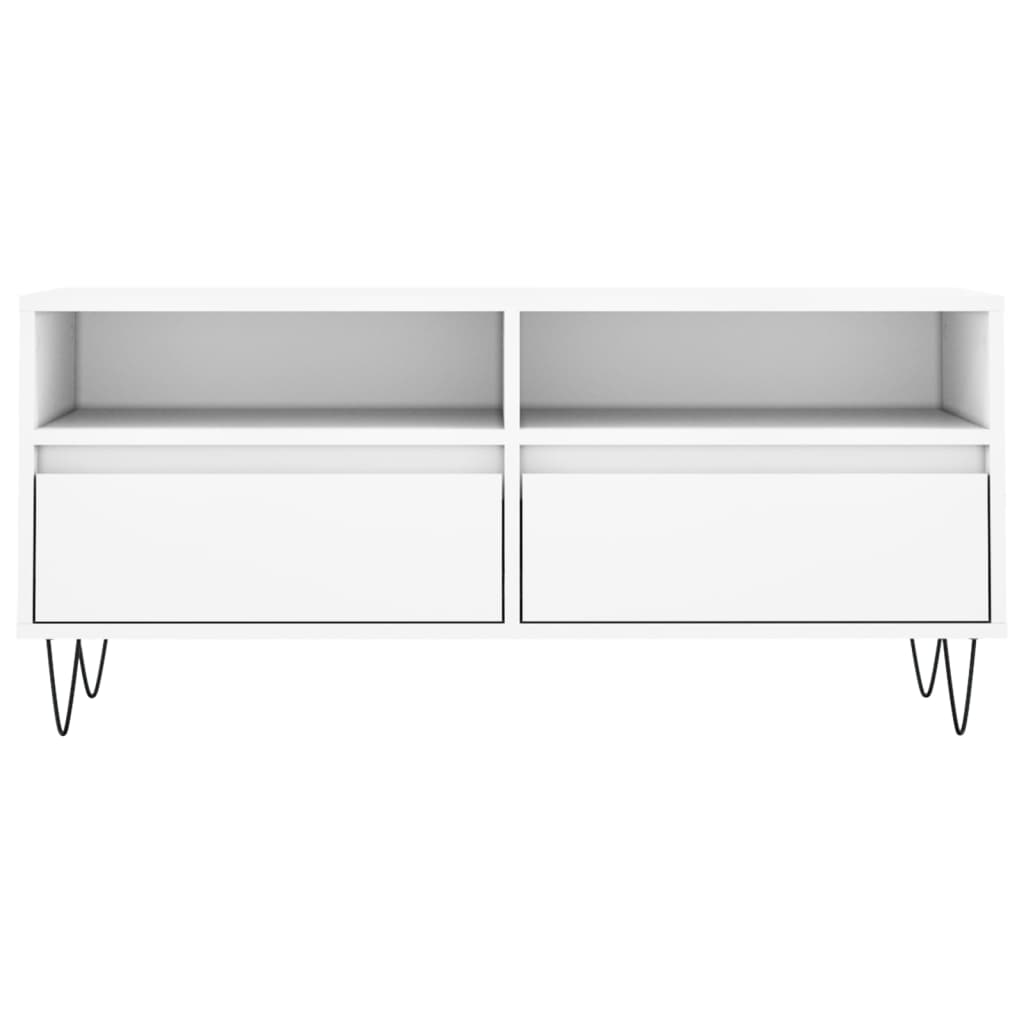 TV Cabinet White 100x34,5x44,5 cm Engineered Wood