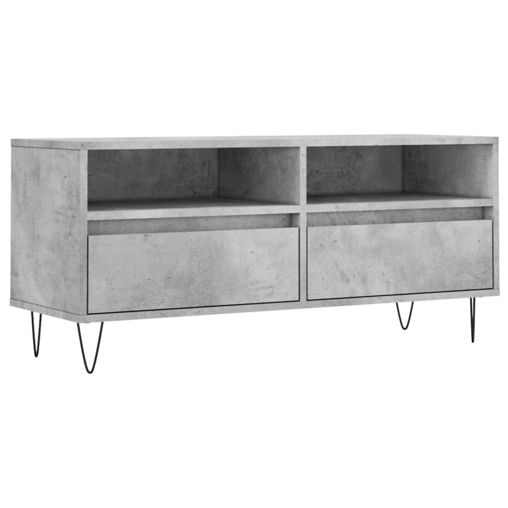 TV Cabinet Concrete Grey 100x34,5x44,5 cm Engineered Wood