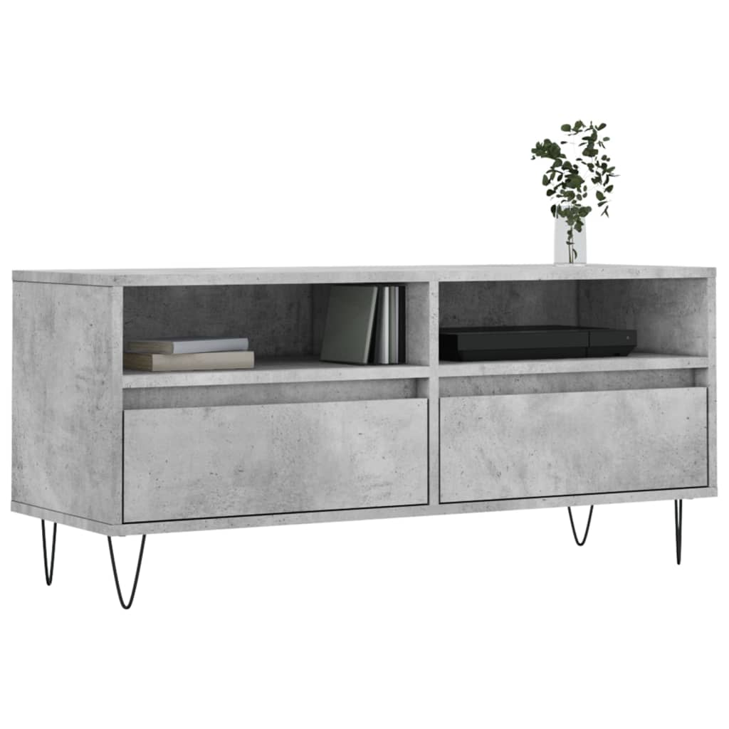 TV Cabinet Concrete Grey 100x34,5x44,5 cm Engineered Wood