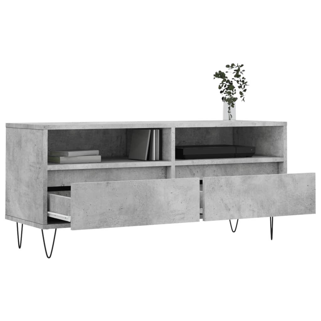 TV Cabinet Concrete Grey 100x34,5x44,5 cm Engineered Wood