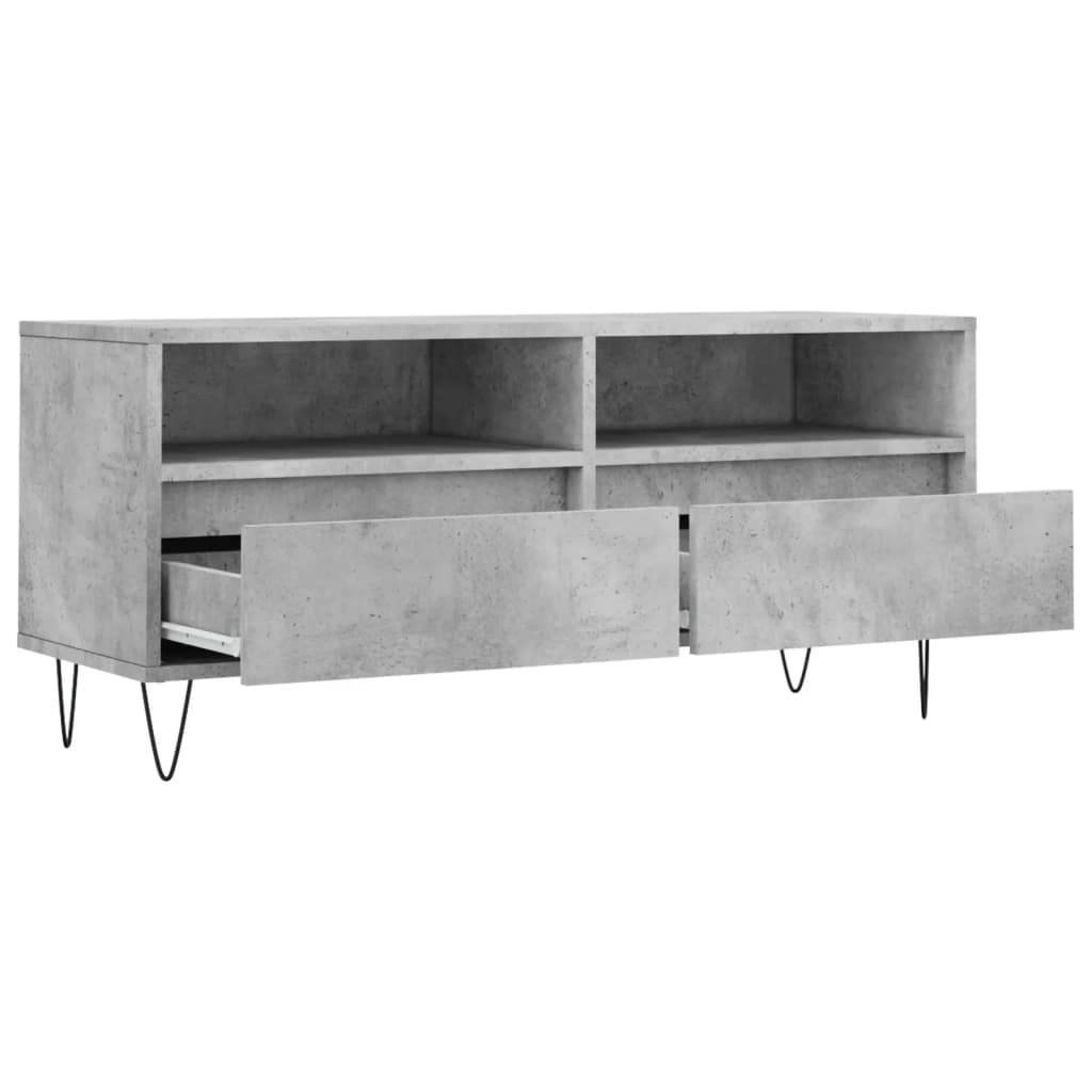 TV Cabinet Concrete Grey 100x34,5x44,5 cm Engineered Wood
