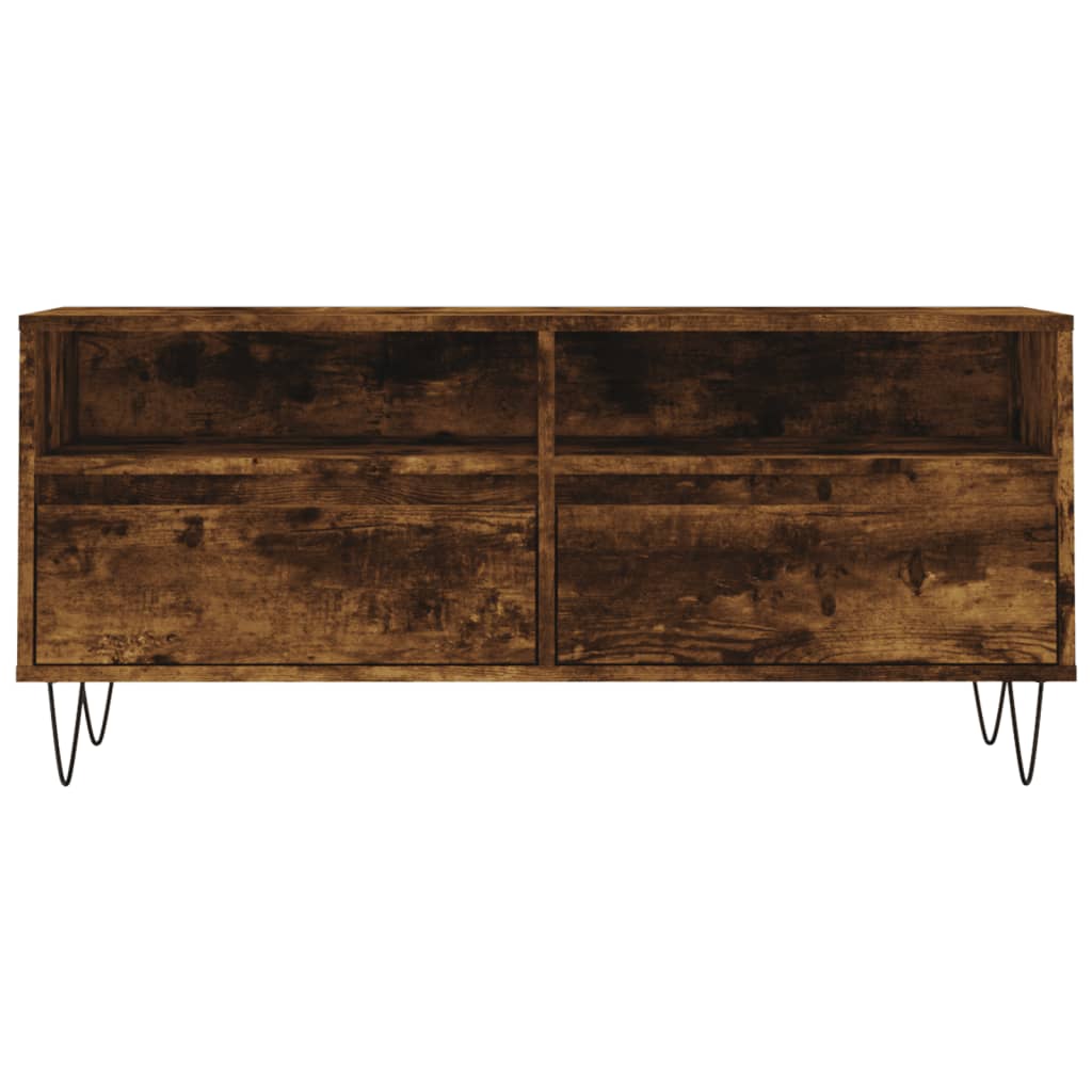 TV Cabinet Smoked Oak 100x34,5x44,5 cm Engineered Wood