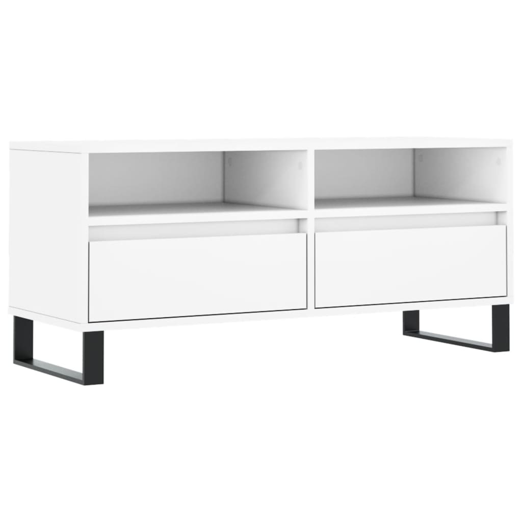 TV Cabinet White 100x34,5x44,5 cm Engineered Wood