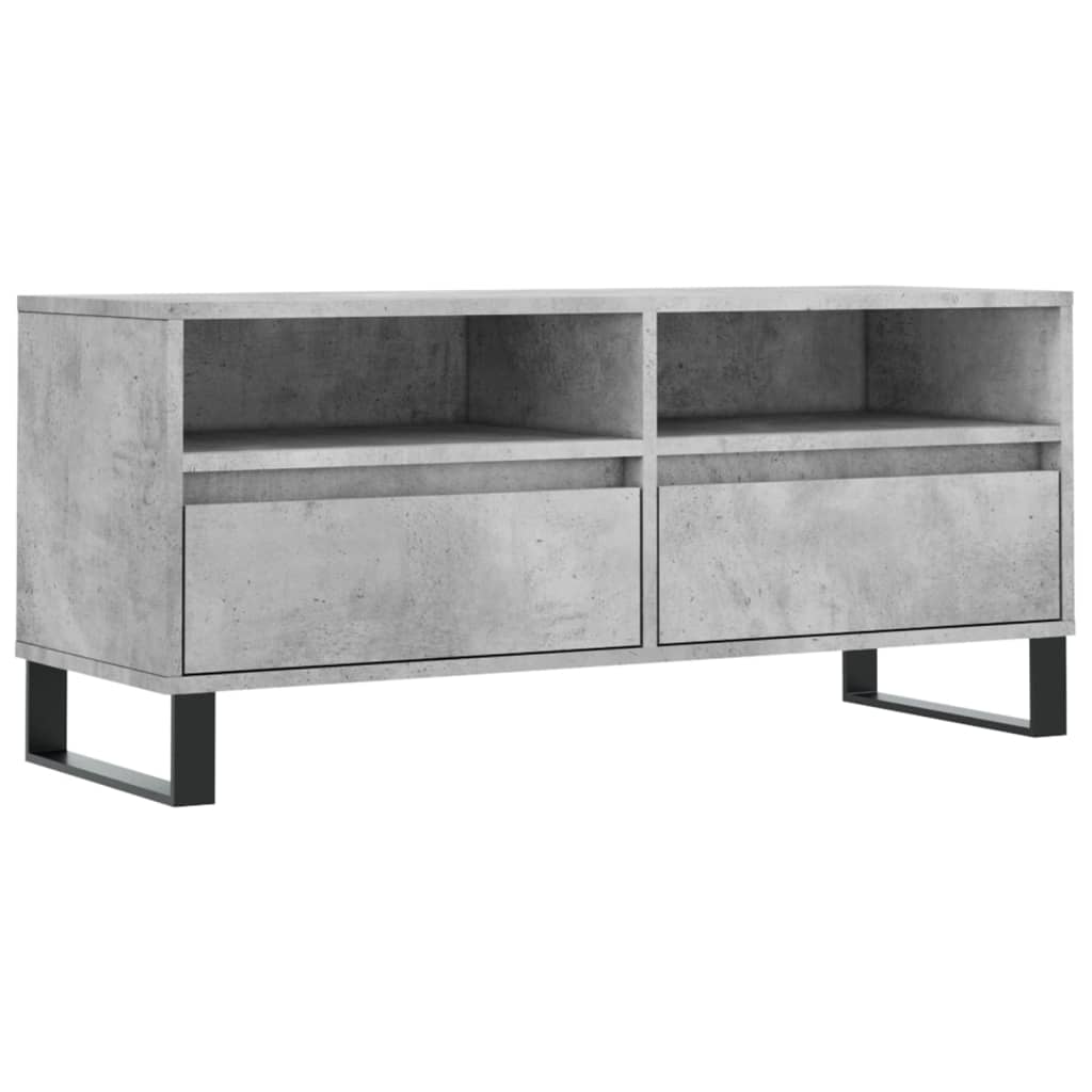 vidaXL TV Cabinet Concrete Grey 100x34.5x44.5 cm Engineered Wood