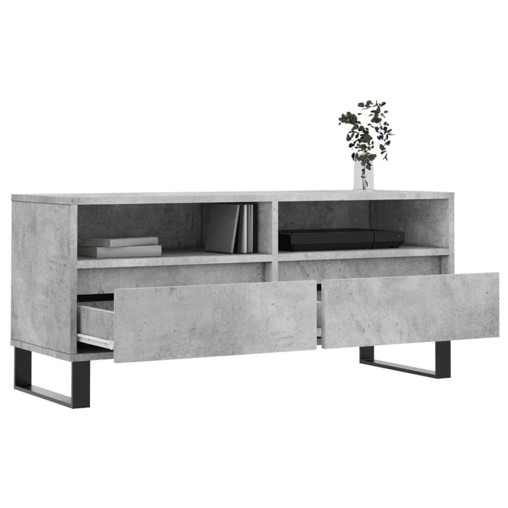 TV Cabinet Concrete Grey 100x34,5x44,5 cm Engineered Wood