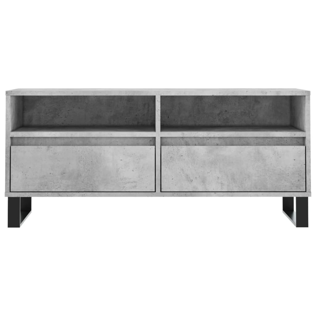 vidaXL TV Cabinet Concrete Grey 100x34.5x44.5 cm Engineered Wood