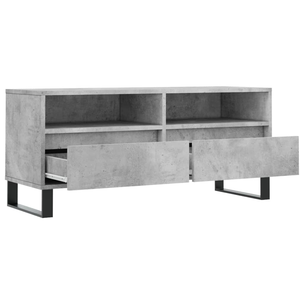 vidaXL TV Cabinet Concrete Grey 100x34.5x44.5 cm Engineered Wood