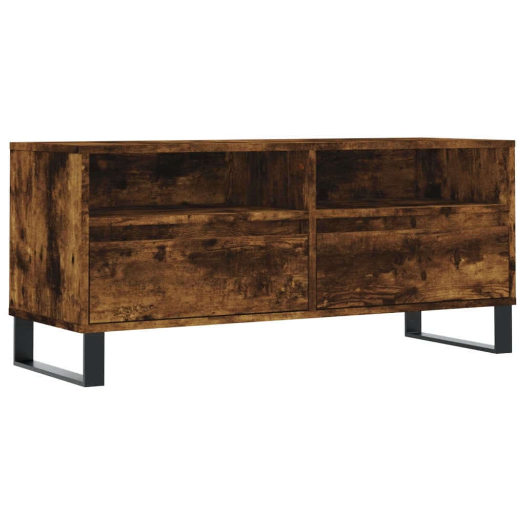 TV Cabinet Smoked Oak 100x34,5x44,5 cm Engineered Wood
