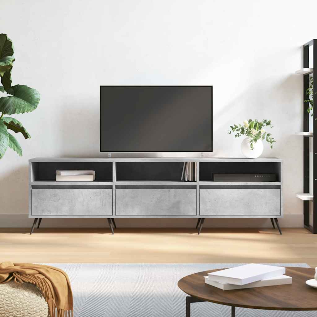 TV Cabinet Concrete Grey 150x30x44,5 cm Engineered Wood