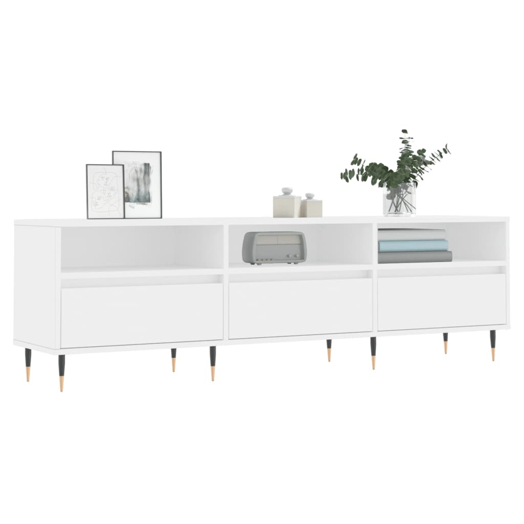 TV Cabinet White 150x30x44,5 cm Engineered Wood