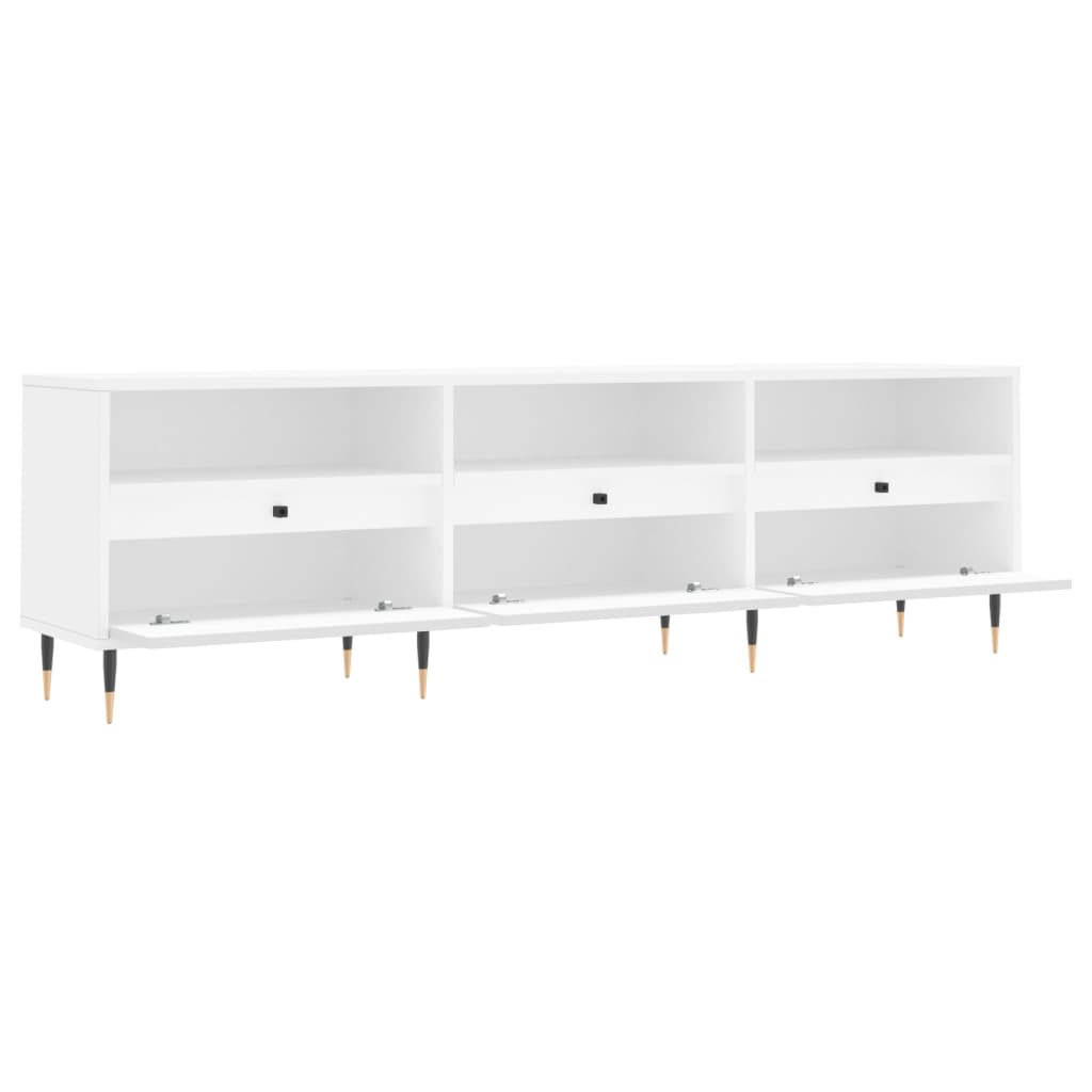 TV Cabinet White 150x30x44,5 cm Engineered Wood