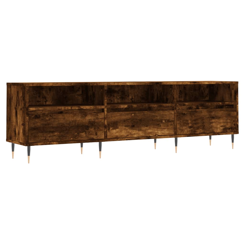 TV Cabinet Smoked Oak 150x30x44.5 cm Engineered Wood