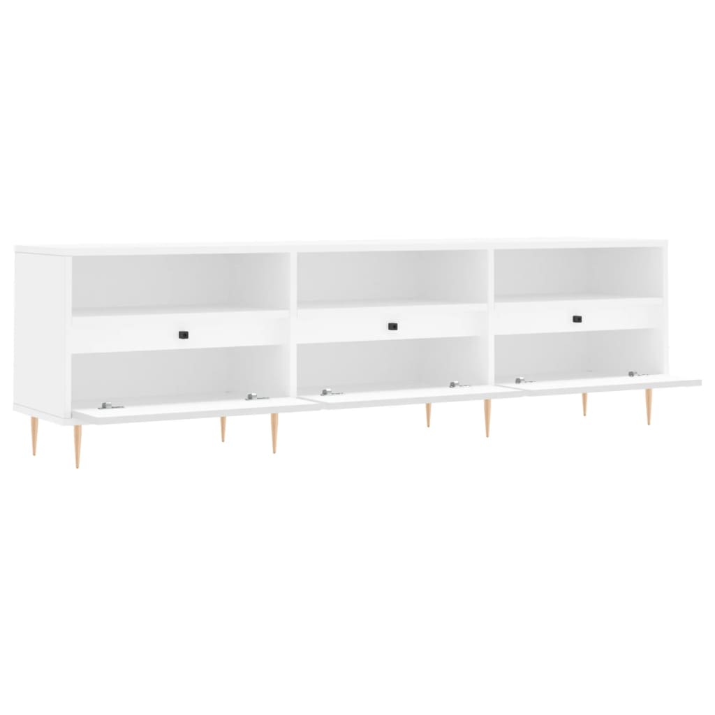 TV Cabinet White 150x30x44,5 cm Engineered Wood