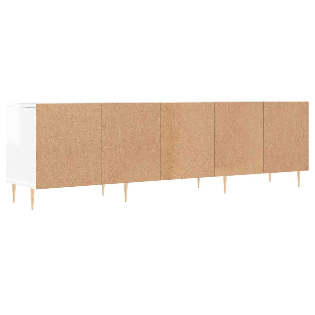 TV Cabinet High Gloss White 150x30x44,5 cm Engineered Wood