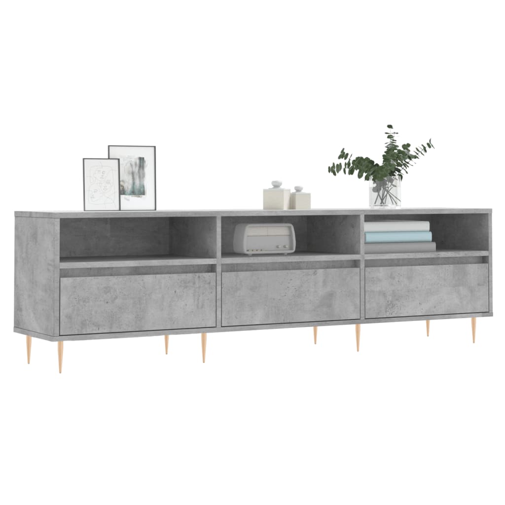 TV Cabinet Concrete Grey 150x30x44,5 cm Engineered Wood