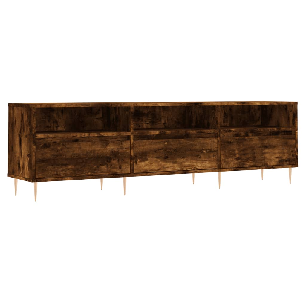 TV Cabinet Smoked Oak 150x30x44,5 cm Engineered Wood