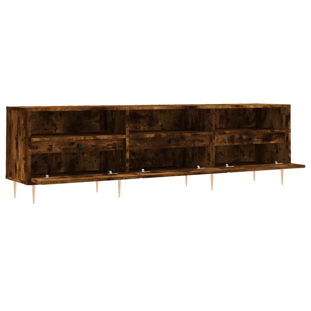 TV Cabinet Smoked Oak 150x30x44,5 cm Engineered Wood