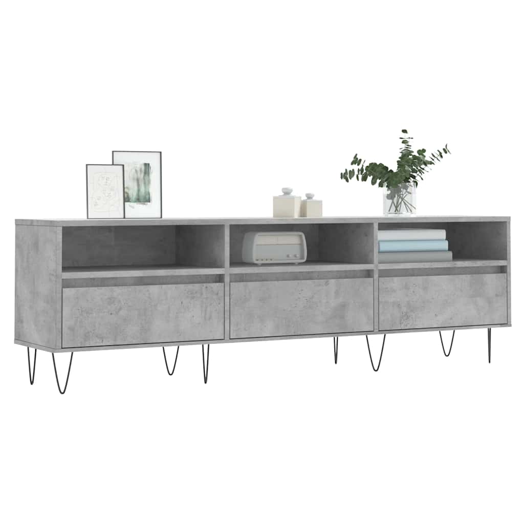 TV Cabinet Concrete Grey 150x30x44,5 cm Engineered Wood
