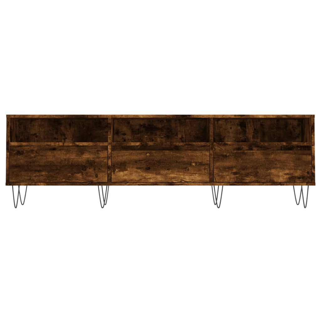 TV Cabinet Smoked Oak 150x30x44,5 cm Engineered Wood
