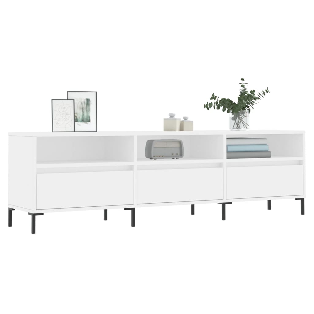 TV Cabinet White 150x30x44,5 cm Engineered Wood