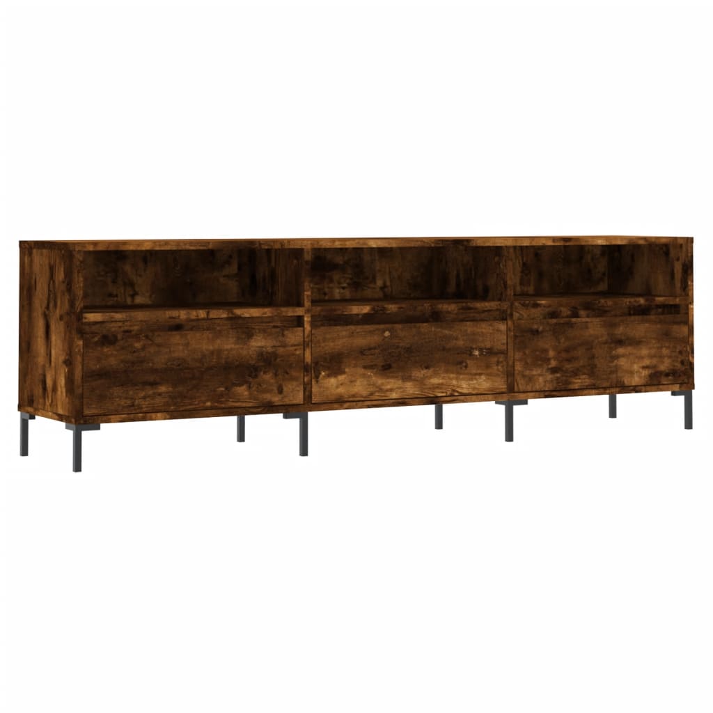 TV Cabinet Smoked Oak 150x30x44,5 cm Engineered Wood