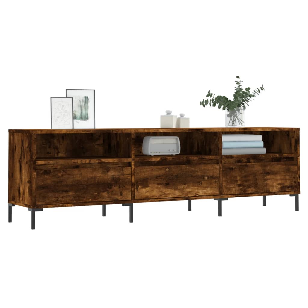 TV Cabinet Smoked Oak 150x30x44,5 cm Engineered Wood