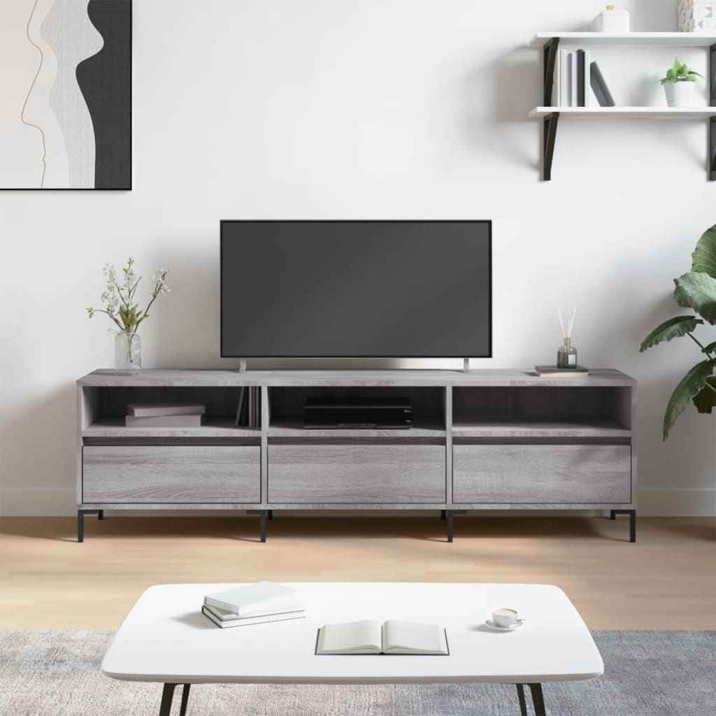 TV Cabinet Grey Sonoma 150x30x44,5 cm Engineered Wood