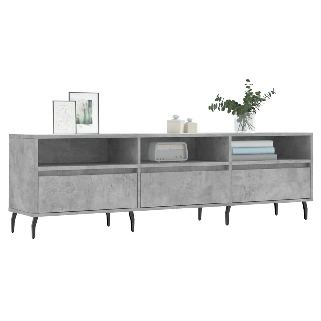 TV Cabinet Concrete Grey 150x30x44,5 cm Engineered Wood