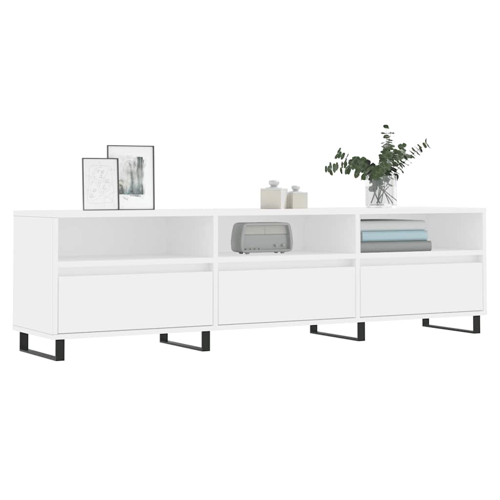 TV Cabinet White 150x30x44,5 cm Engineered Wood