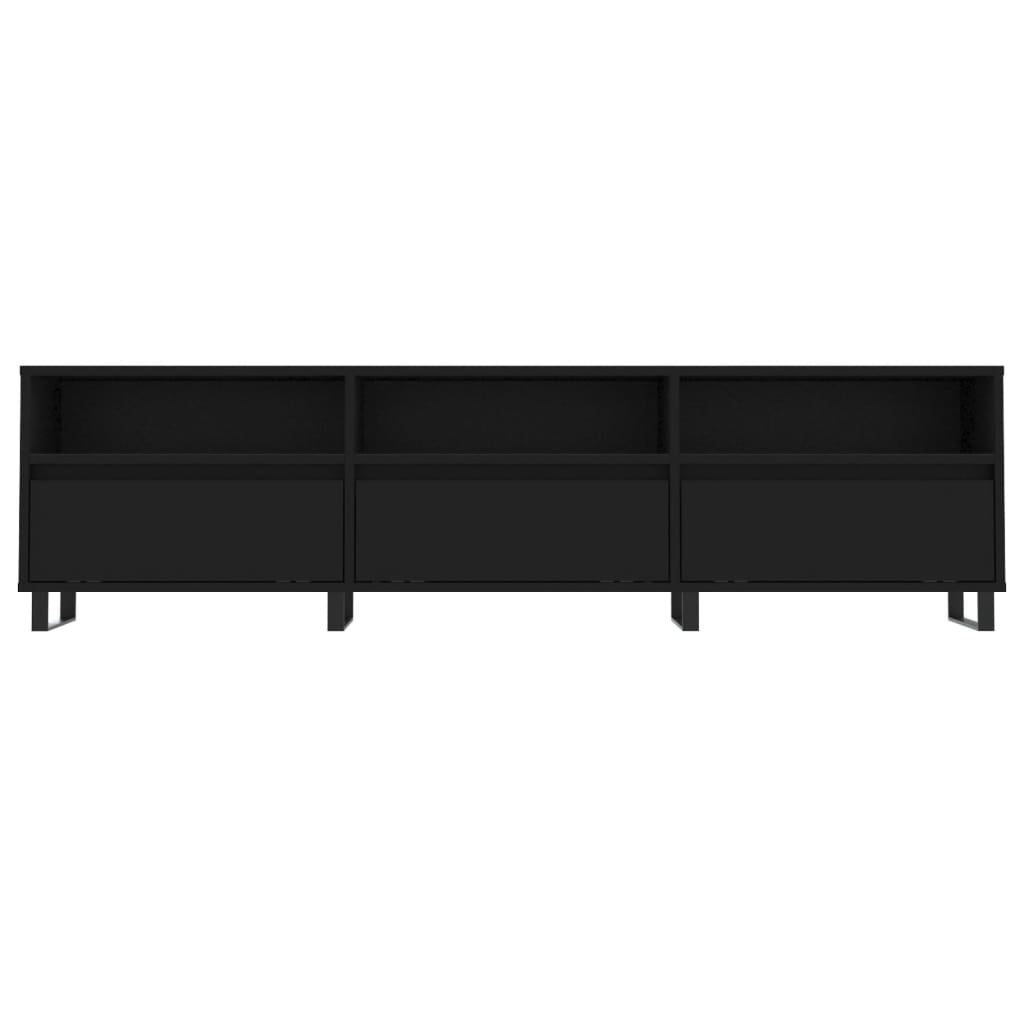 vidaXL TV Cabinet Black 150x30x44.5 cm Engineered Wood