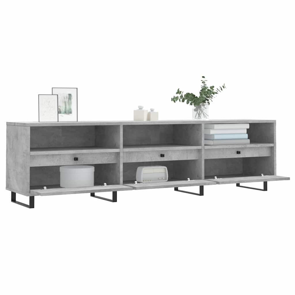 TV Cabinet Concrete Grey 150x30x44,5 cm Engineered Wood