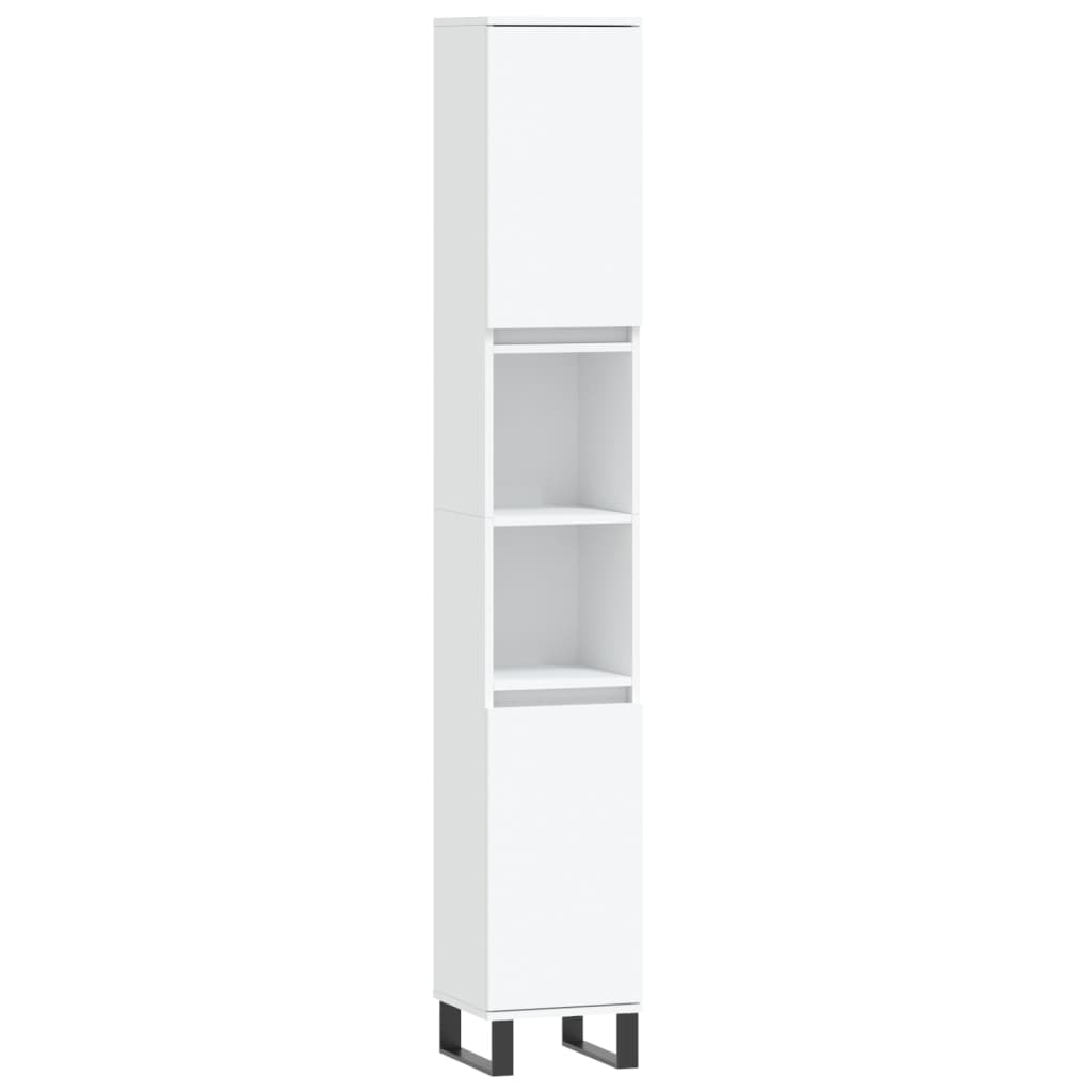 vidaXL Bathroom Cabinet White 30x30x190 cm Engineered Wood