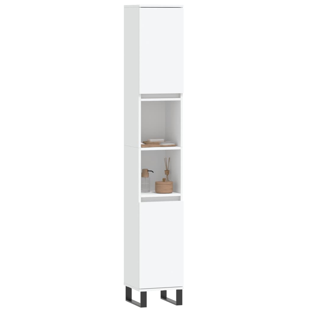 vidaXL Bathroom Cabinet White 30x30x190 cm Engineered Wood