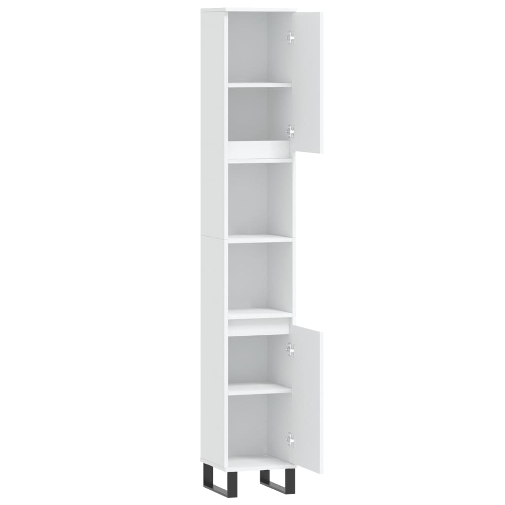 vidaXL Bathroom Cabinet White 30x30x190 cm Engineered Wood