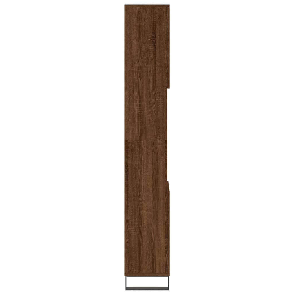 vidaXL Bathroom Cabinet Brown Oak 30x30x190 cm Engineered Wood