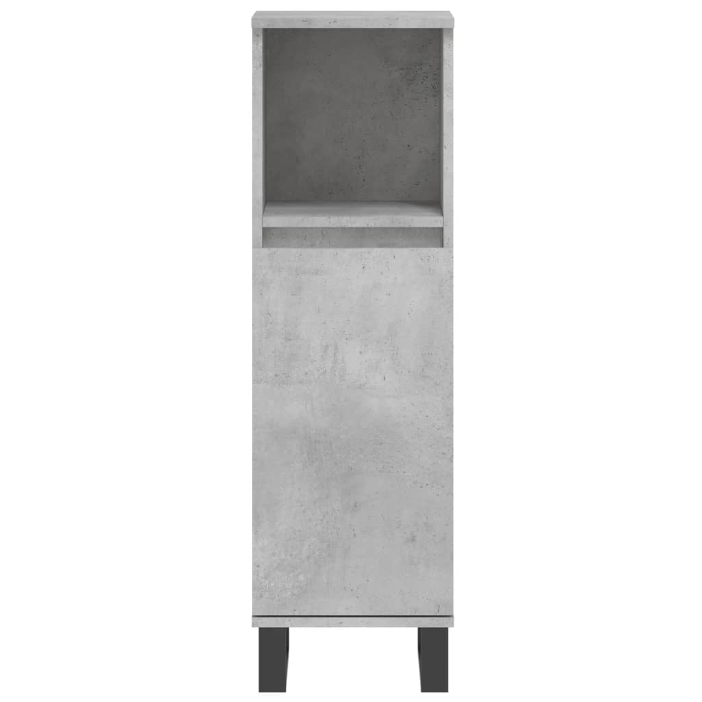 vidaXL Bathroom Cabinet Concrete Grey 30x30x100 cm Engineered Wood