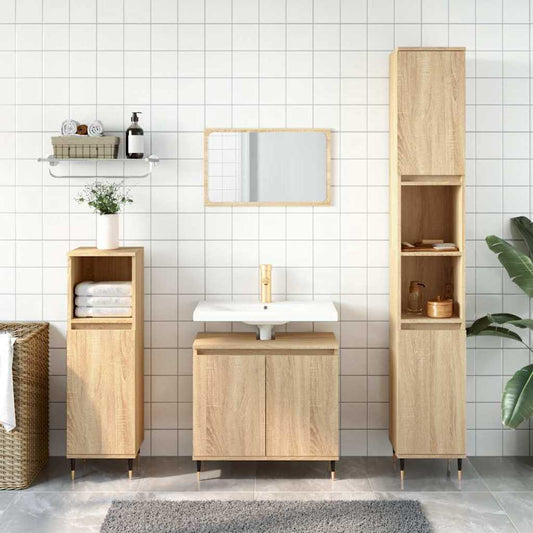Bathroom Cabinet | Sonoma oak | Engineered wood, iron | Small