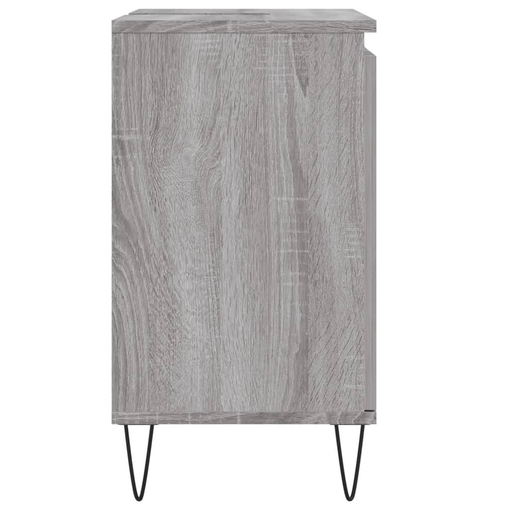 vidaXL Bathroom Cabinet Grey Sonoma 58x33x60 cm Engineered Wood