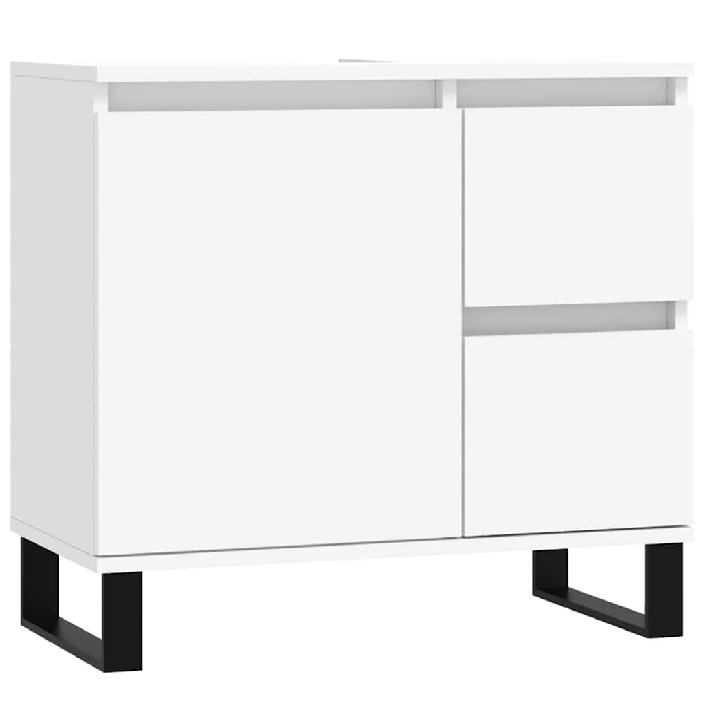 Bathroom Cabinet White 65x33x60 cm Engineered Wood