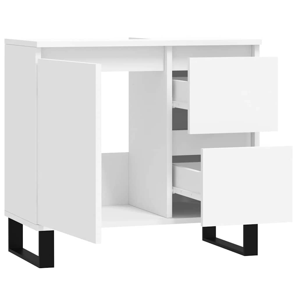 Bathroom Cabinet White 65x33x60 cm Engineered Wood