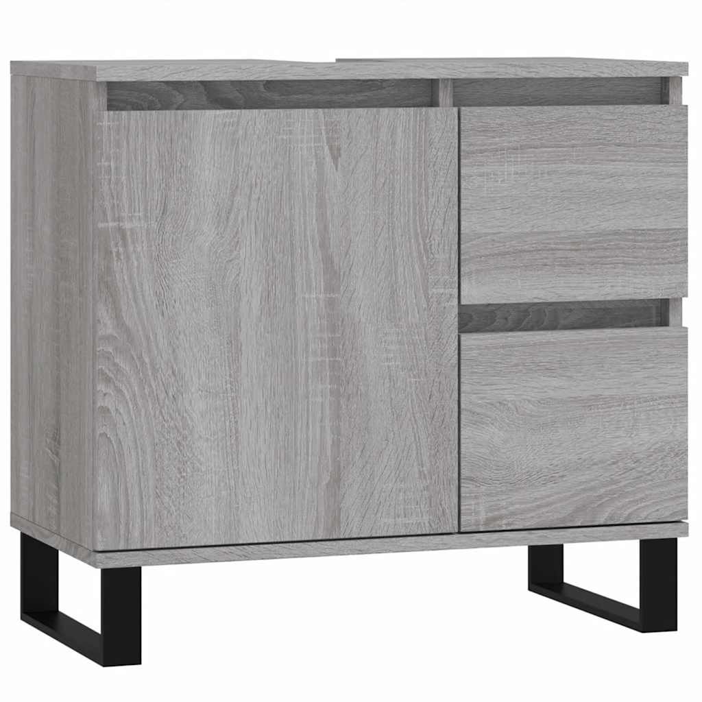 Bathroom Cabinet Grey Sonoma 65x33x60 cm Engineered Wood
